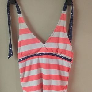 Justice striped swimsuit